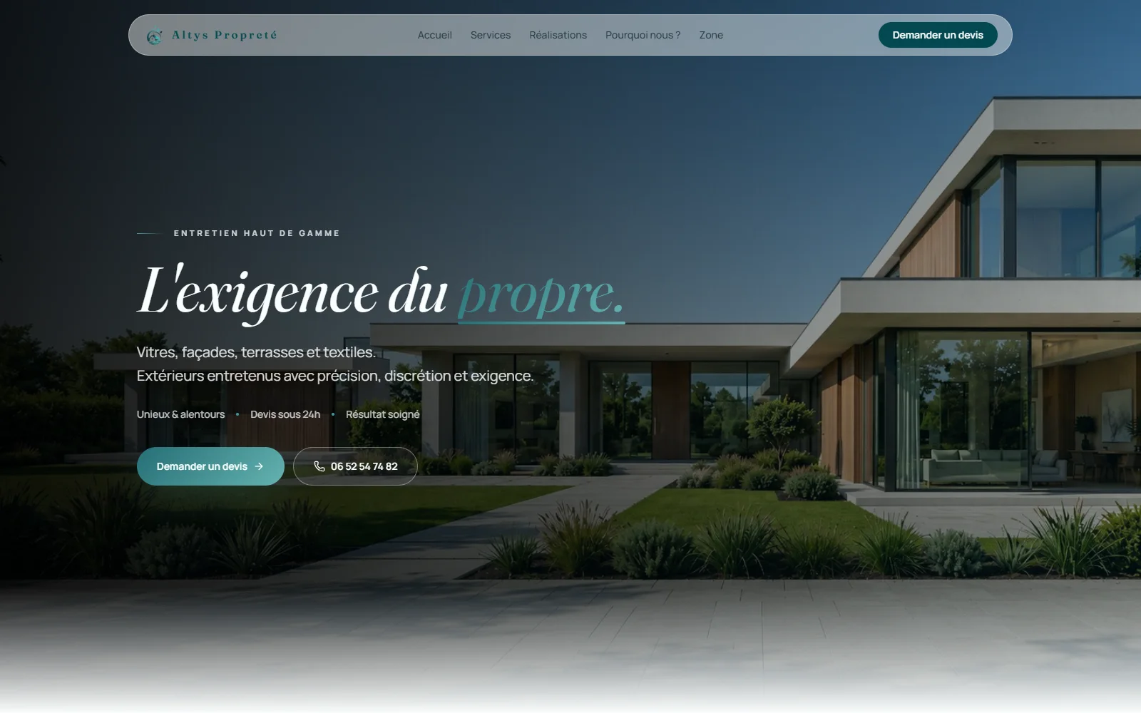 Site vitrine Altys Propreté
