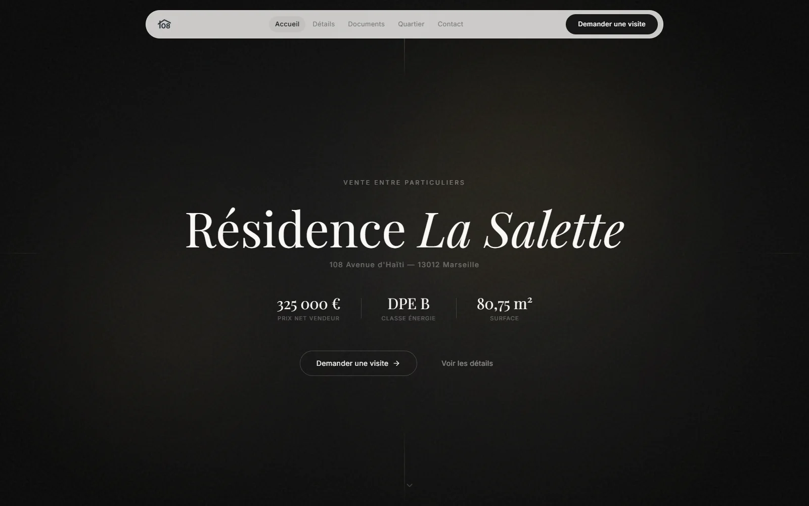 Site immobilier Appart108